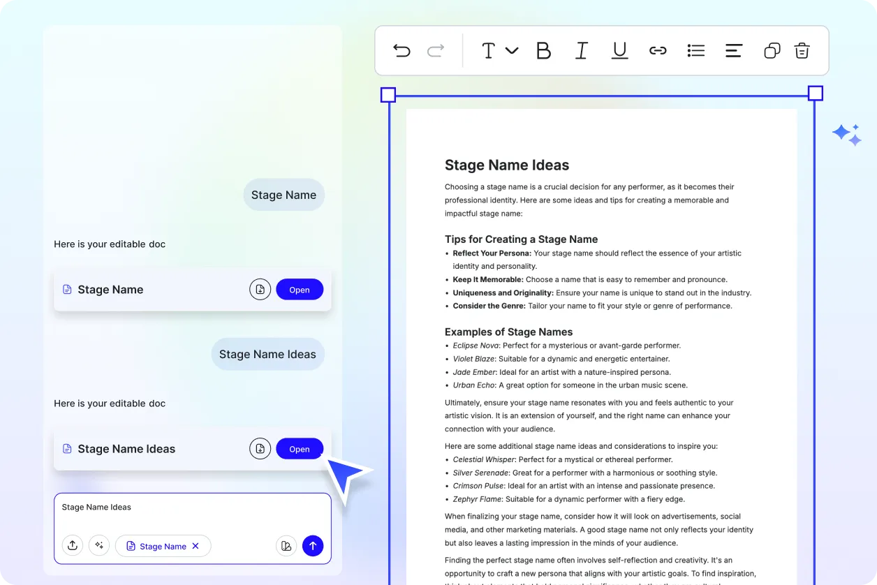 Free AI Stage Name Generator, Free Stage Name Maker Online